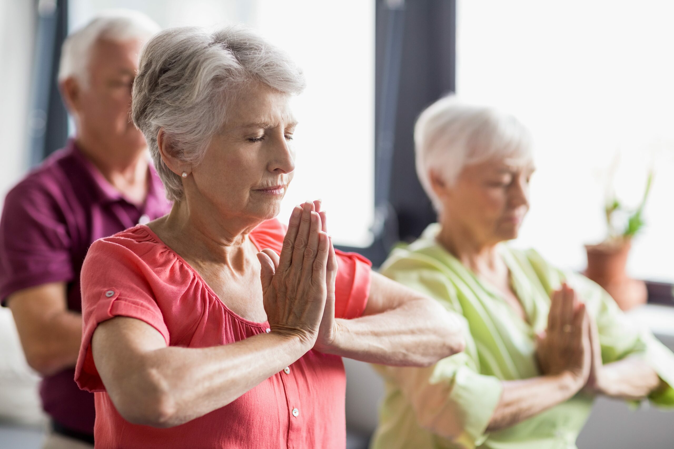 Senior yoga to promote healthy aging