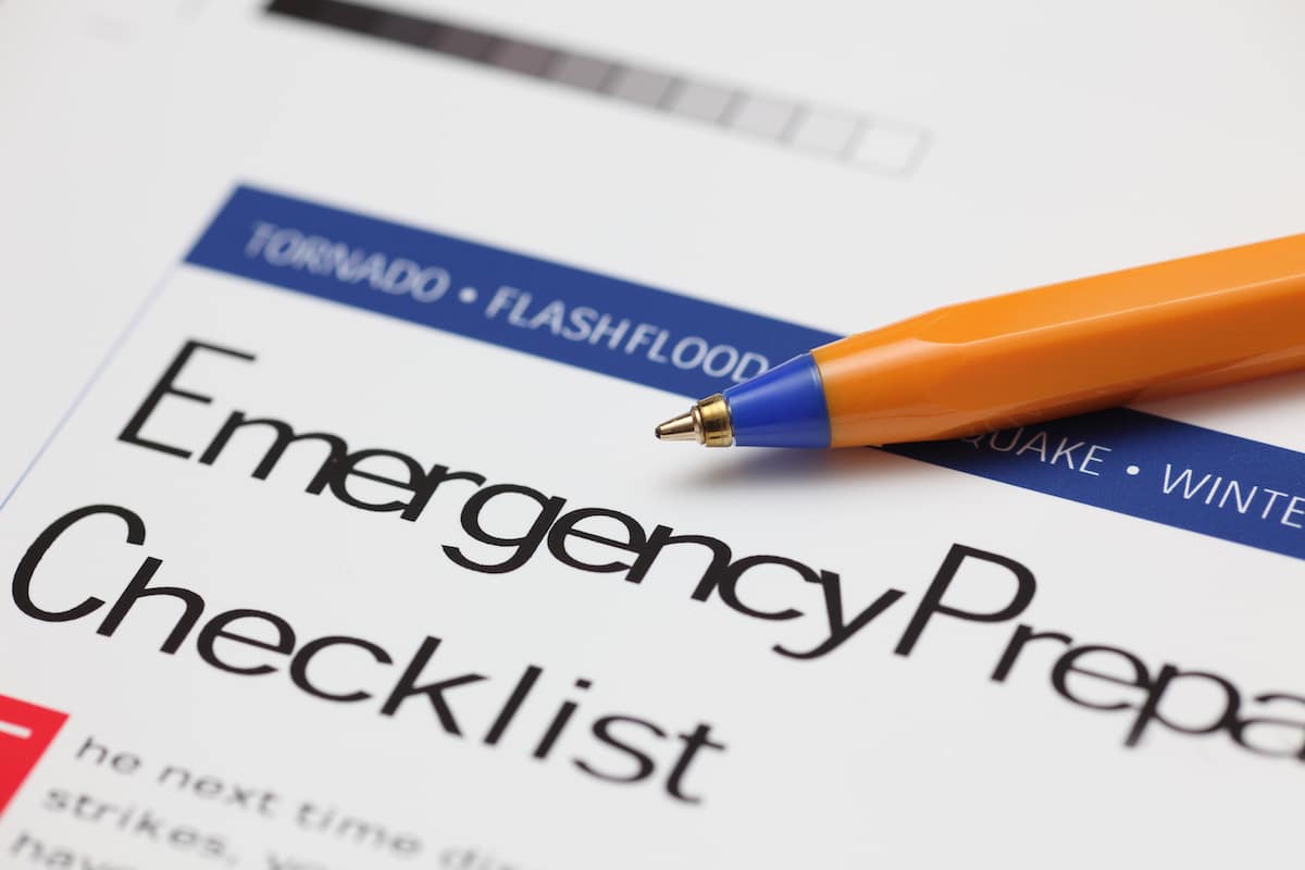 Emergency preparedness checklist