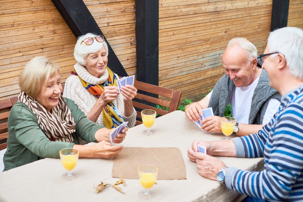 Seniors Playing Cards