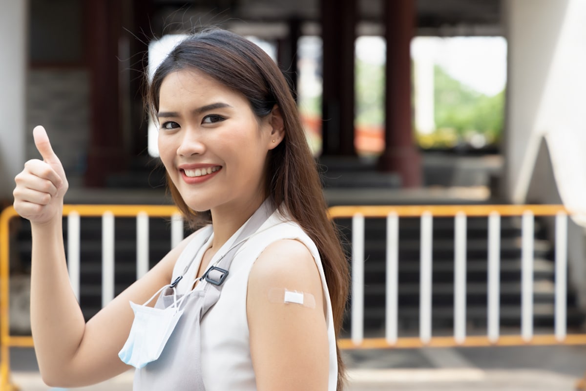 Woman fully vaccinated against COVID-19